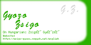 gyozo zsigo business card